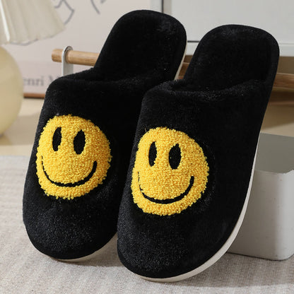 Plusock Plus Size Plush Smiley Face Slippers