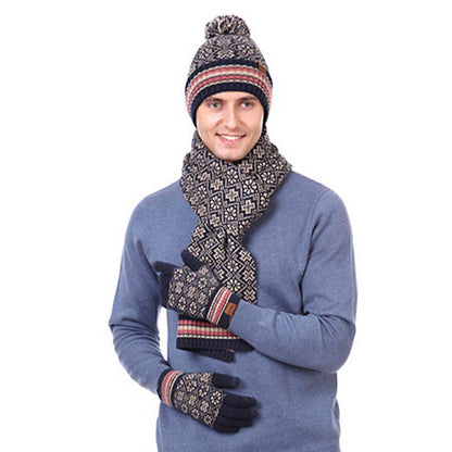 Touch Screen Gloves Beanie Scarf 3 In 1 Set