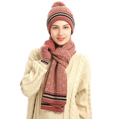 Touch Screen Gloves Beanie Scarf 3 In 1 Set