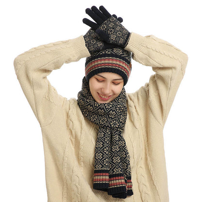 Touch Screen Gloves Beanie Scarf 3 In 1 Set