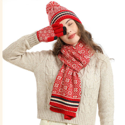 Touch Screen Gloves Beanie Scarf 3 In 1 Set