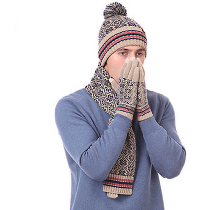 Touch Screen Gloves Beanie Scarf 3 In 1 Set