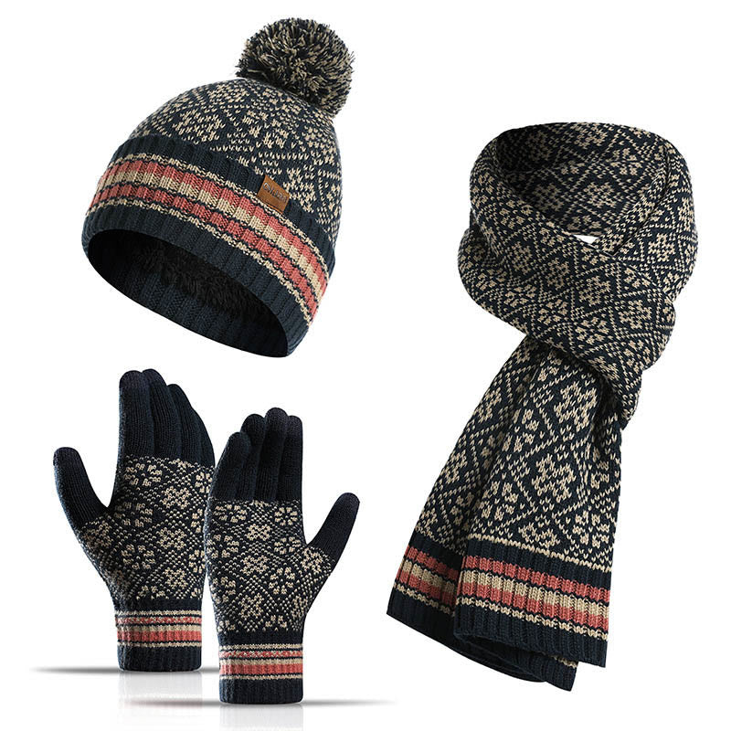 Touch Screen Gloves Beanie Scarf 3 In 1 Set