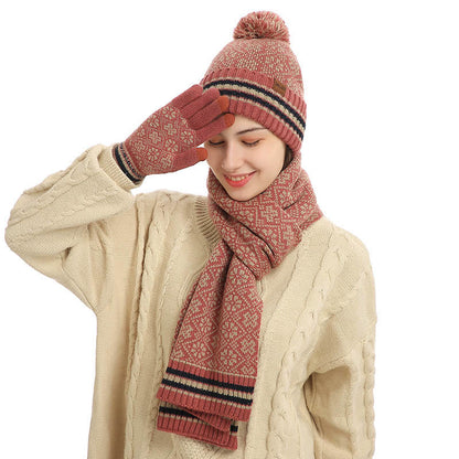 Touch Screen Gloves Beanie Scarf 3 In 1 Set