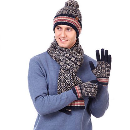 Touch Screen Gloves Beanie Scarf 3 In 1 Set