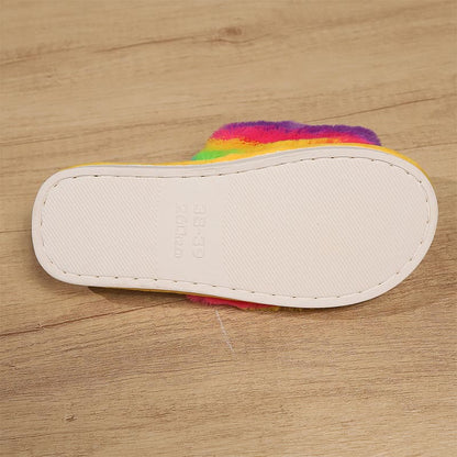 Plusock Plus Size Rainbow Slippers