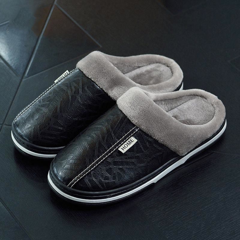 Plusock Plus Size Fashion Home Slippers - Black - EU50-51(US14-15) - image 5
