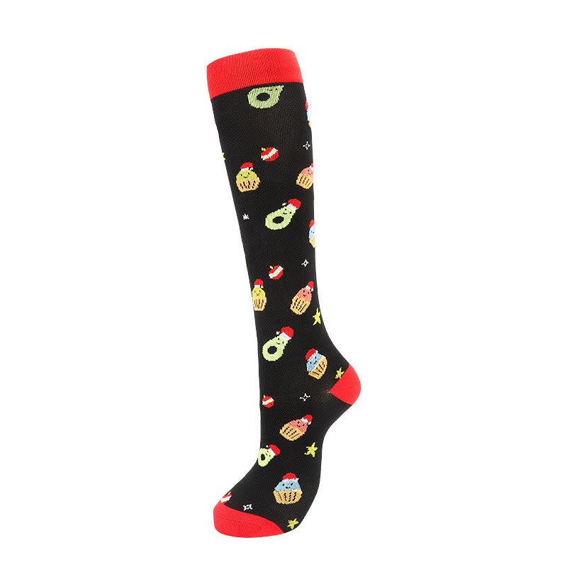 Plusock Christmas Cute Pattern Compression Socks(6 Pairs) - image 9