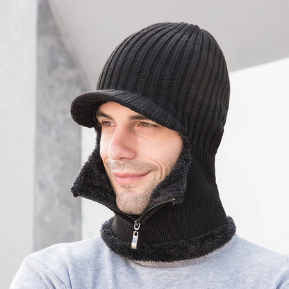 Plusock Zipper Beanie Hat Neck Warmer