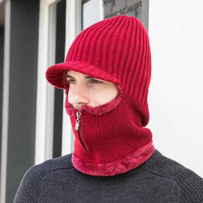 Plusock Zipper Beanie Hat Neck Warmer
