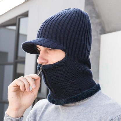 Plusock Zipper Beanie Hat Neck Warmer