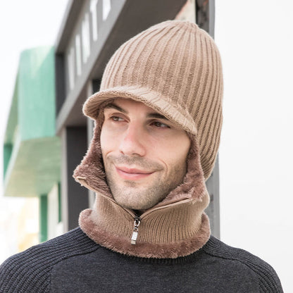 Plusock Zipper Beanie Hat Neck Warmer