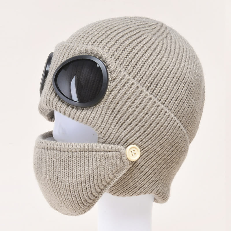 Plusock Masks Beanie Hat Warmer - Khaki - One Size - image 9