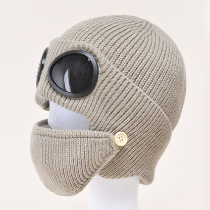 Plusock Masks Beanie Hat Warmer - Khaki - One Size - image 9