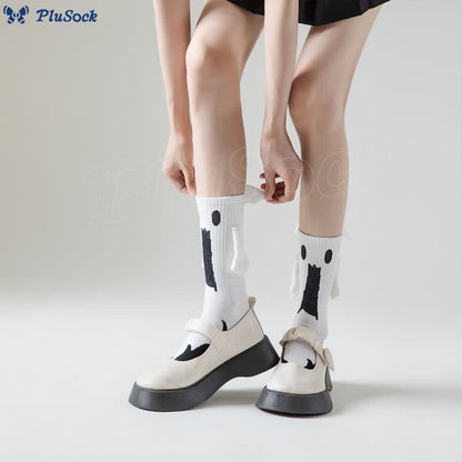 Plus Size Ghost Magnetic Attraction Quarter Socks(2 Pairs)