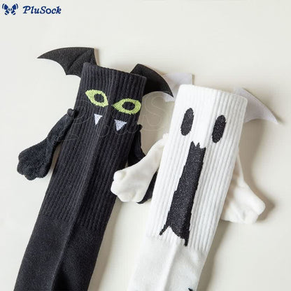 Plus Size Ghost Magnetic Attraction Quarter Socks(2 Pairs)