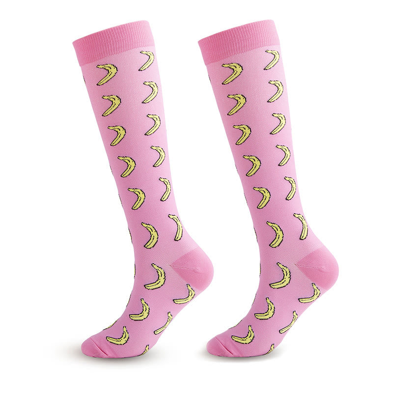 Plusock Animal Fruit Knee High Compression Socks(6 Pairs) - image 8