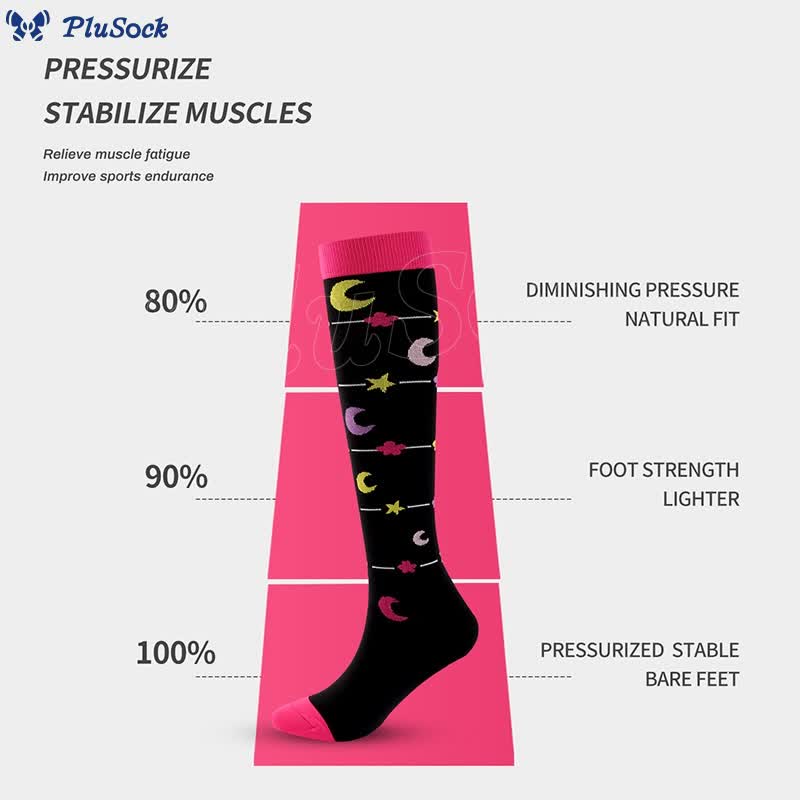 Cute Fashion Sports Compression Socks(7 Pairs)