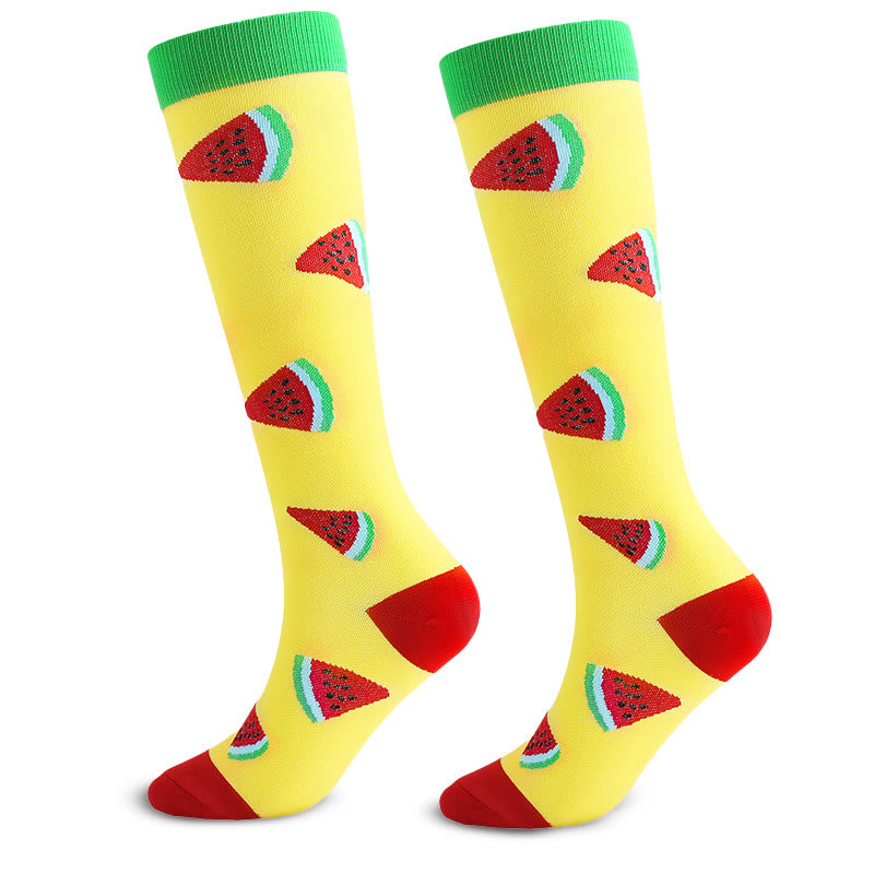 Plusock Animal Fruit Knee High Compression Socks(6 Pairs) - image 11