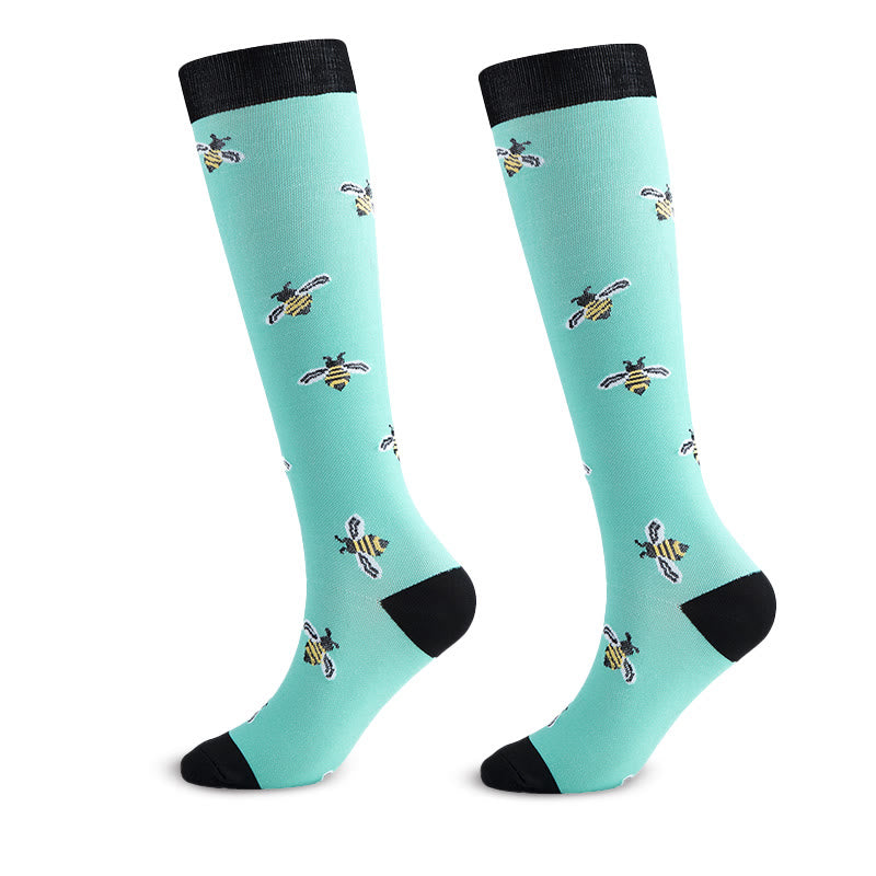 Plusock Animal Fruit Knee High Compression Socks(6 Pairs) - image 9