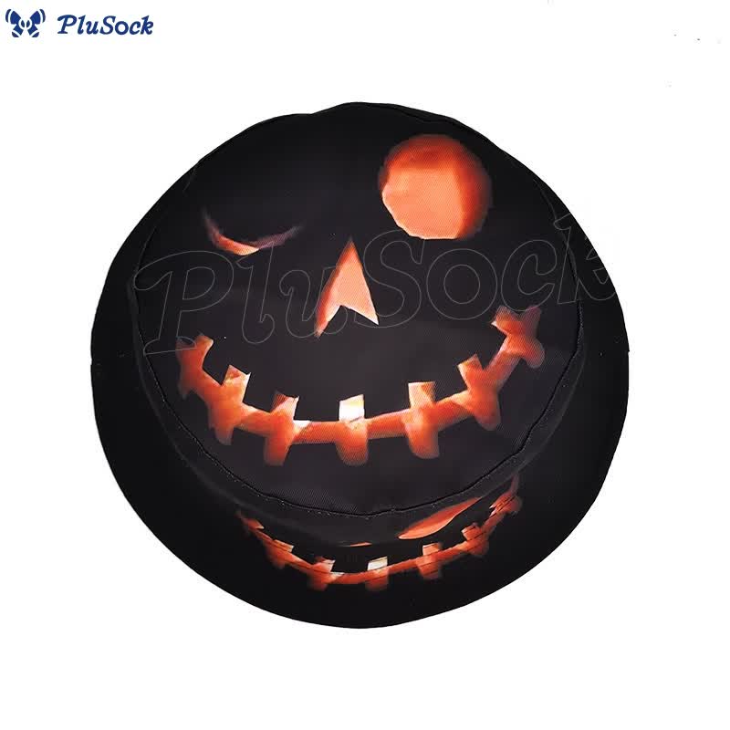 Plus Size Halloween Pumpkin Bucket Hat