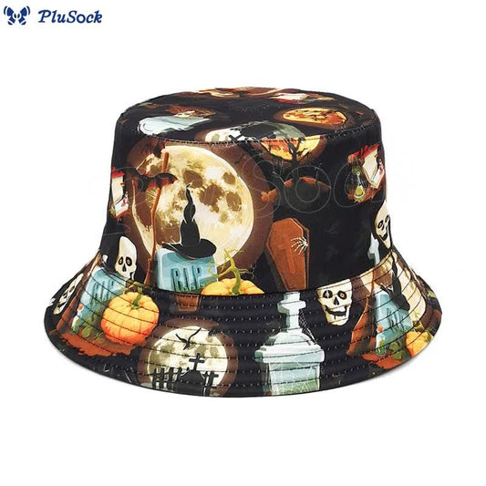 Plus Size Halloween Moon Bucket Hat