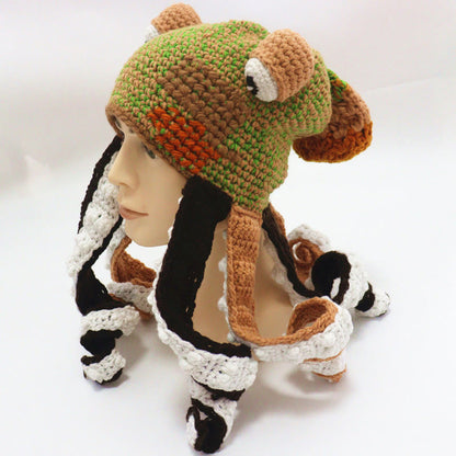 Plusock Plus Size Colorful Octopus Tentacle Beanie