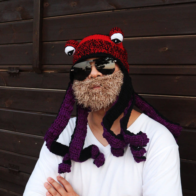 Plusock Plus Size Colorful Octopus Tentacle Beanie - image 3