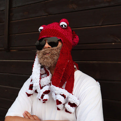 Plusock Plus Size Colorful Octopus Tentacle Beanie - image 2