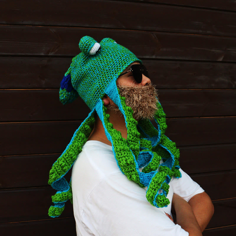 Plusock Plus Size Colorful Octopus Tentacle Beanie - image 5