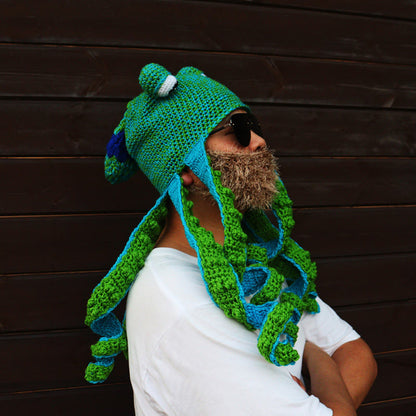 Plusock Plus Size Colorful Octopus Tentacle Beanie - image 5
