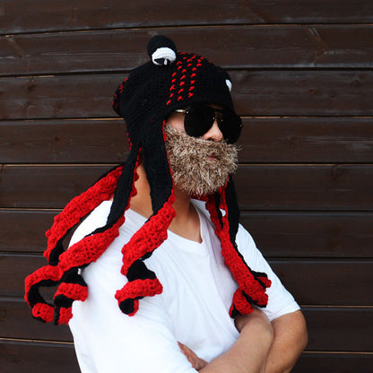 Plusock Plus Size Colorful Octopus Tentacle Beanie - image 0