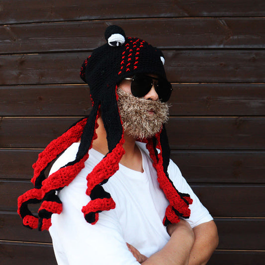 Plusock Plus Size Colorful Octopus Tentacle Beanie - image 0