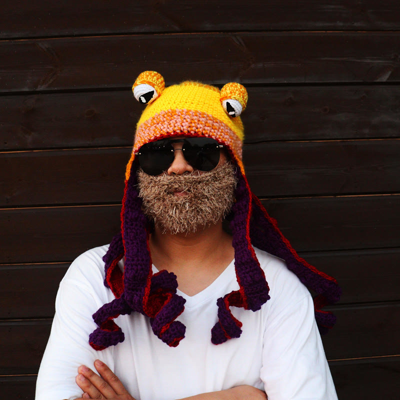 Plusock Plus Size Colorful Octopus Tentacle Beanie - image 4