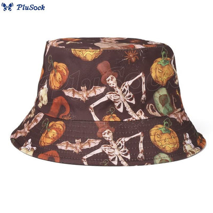 Plusock Plus Size Skull Bat Bucket Hat