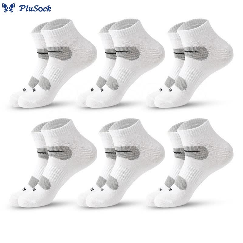 Plus Size Cycling Quarter Compression Socks(6 Pairs)