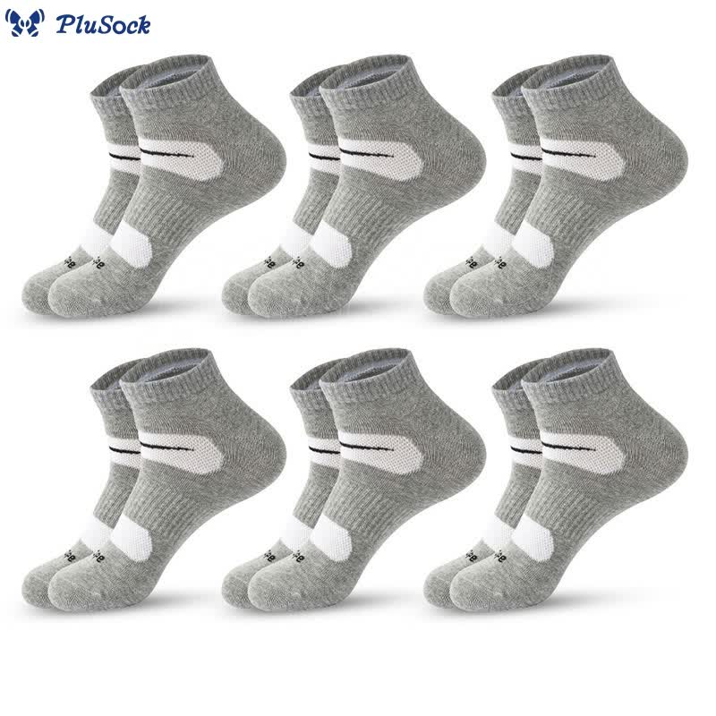 Plus Size Cycling Quarter Compression Socks(6 Pairs)