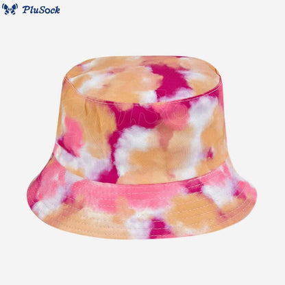 Plusock Plus Size Red Tie Dye Bucket Hat