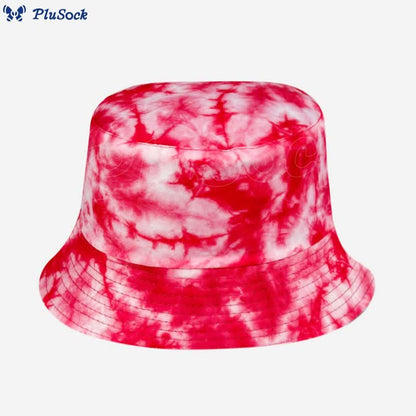Plusock Plus Size Red Tie Dye Bucket Hat