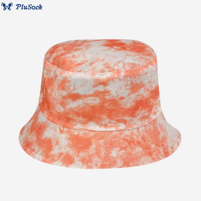 Plusock Plus Size Blue Purple Tie Dye Bucket Hat