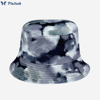 Plusock Plus Size Blue Purple Tie Dye Bucket Hat
