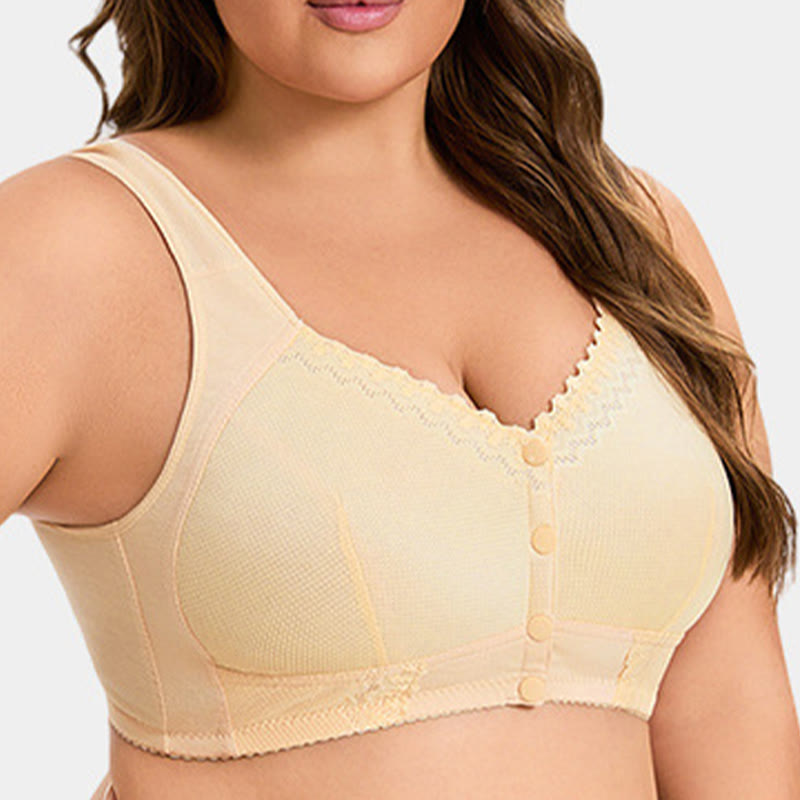 Plusock Lace Solid Color Wireless Bra - image 0