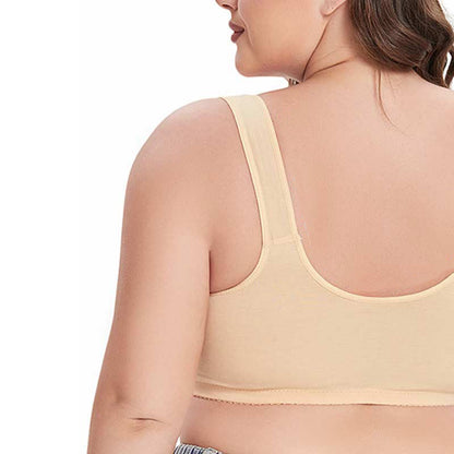 Plus Size Lace Flower Wireless Bra