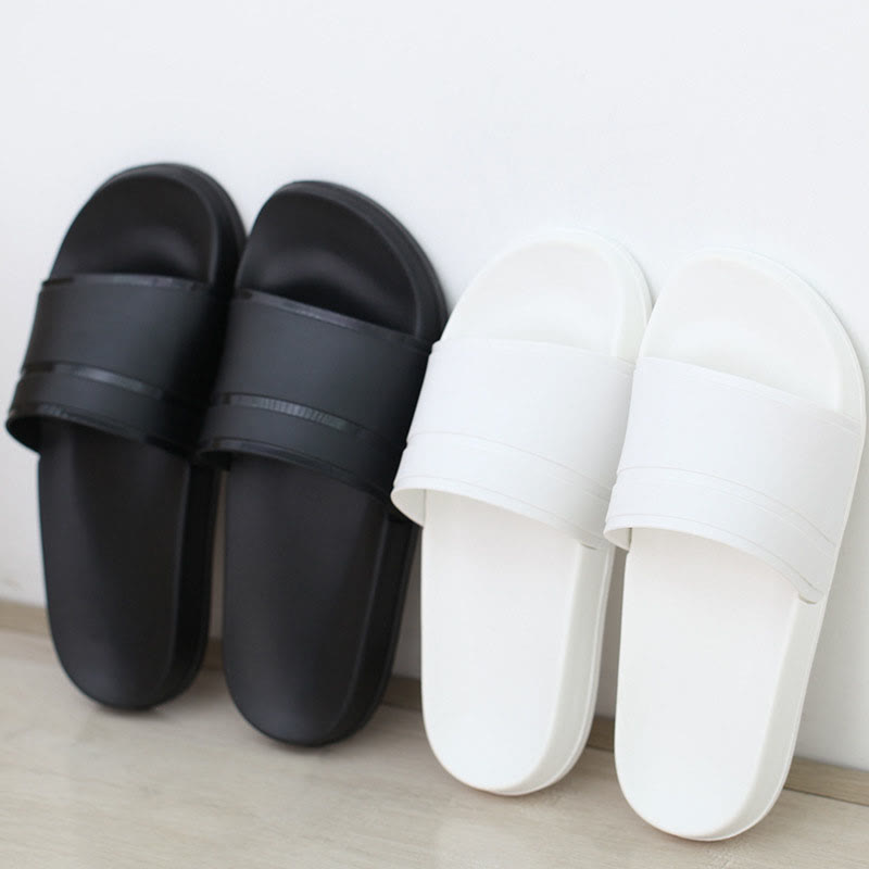 Plus Size Non Slip Solid Color Slides