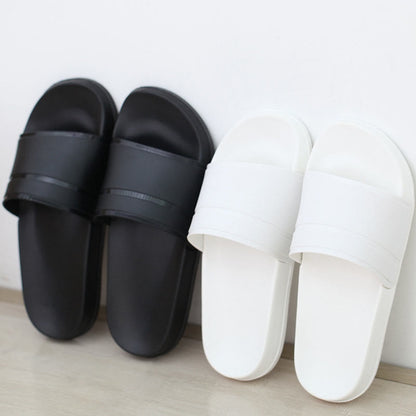 Plus Size Non Slip Solid Color Slides