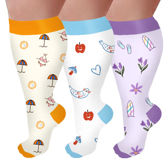 Plusock Plus Size Summer Elements Compression Socks - image 0