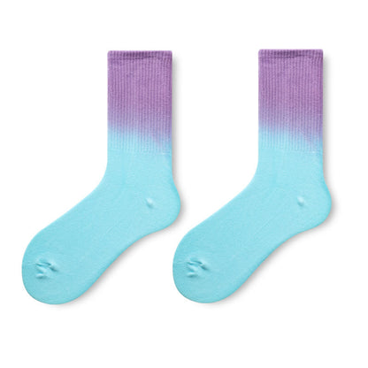 Plus Size Tie Dye Quarter Socks(5 Pairs)