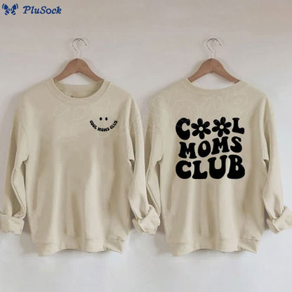 Plusock Plus Size Cool Moms Print Sweatshirt