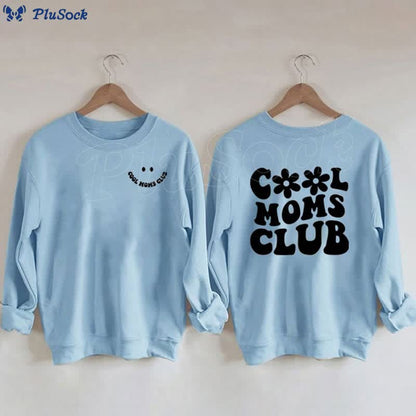 Plusock Plus Size Cool Moms Print Sweatshirt