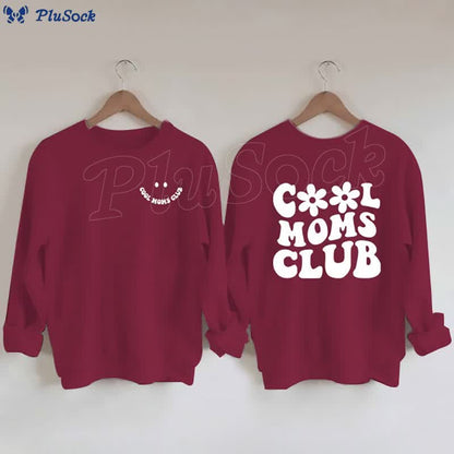 Plusock Plus Size Cool Moms Print Sweatshirt